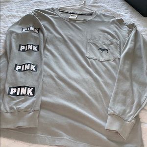 Pink gray logo